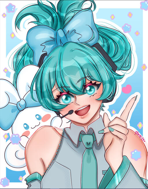 Cinnamoroll x Miku (Fanart) Cinnamoroll x Miku (Fanart)